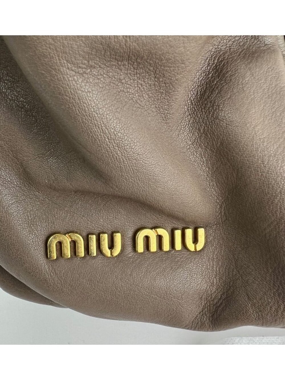 Miu Miu Nappa Plisse Beige Cammeo Bowling Bag Vintage - Picture 4 of 16
